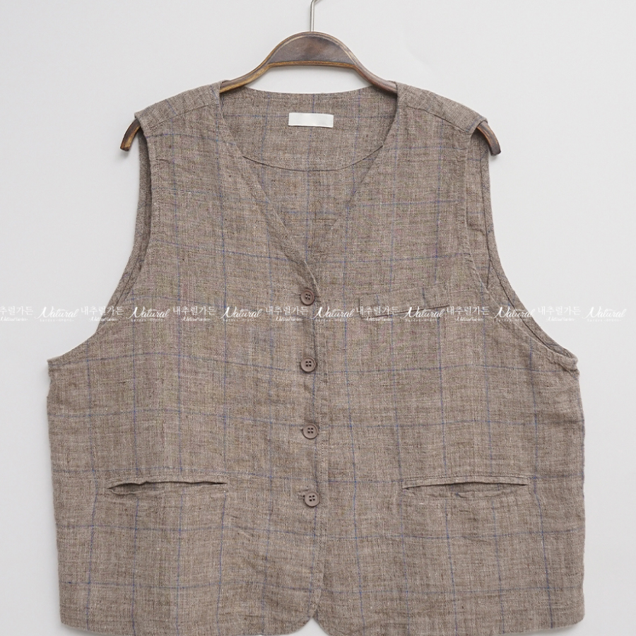 Blank Check Linen Vest