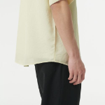 Relaxed Linen-Like Short Sleeve Shirt (Lemon)