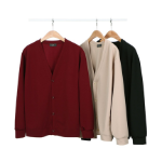 Men's Knit Cardigan Wrinkle-Free Long Sleeve Fall Outer