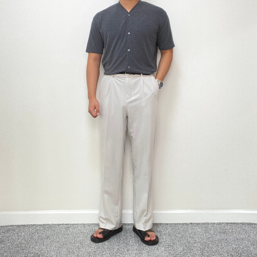 Semi-Muscle Fit Summer Short Sleeve Cardigan