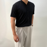 Semi-Muscle Fit Summer Short Sleeve Cardigan