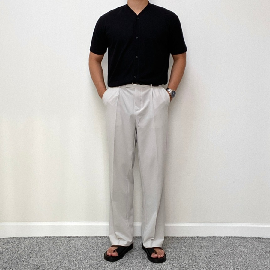 Semi-Muscle Fit Summer Short Sleeve Cardigan