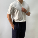 Semi-Muscle Fit Summer Short Sleeve Cardigan