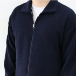 Oversized Two-Way Collar Knit Zip-Up Cardigan