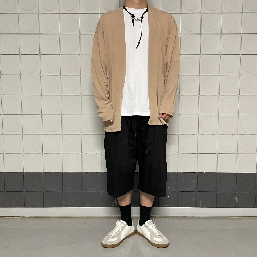 Linen Yukata-Style Summer Long Cardigan