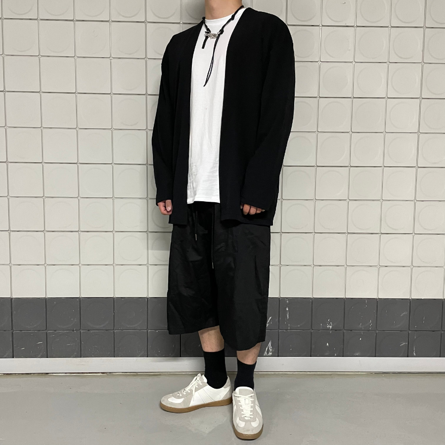 Linen Yukata-Style Summer Long Cardigan