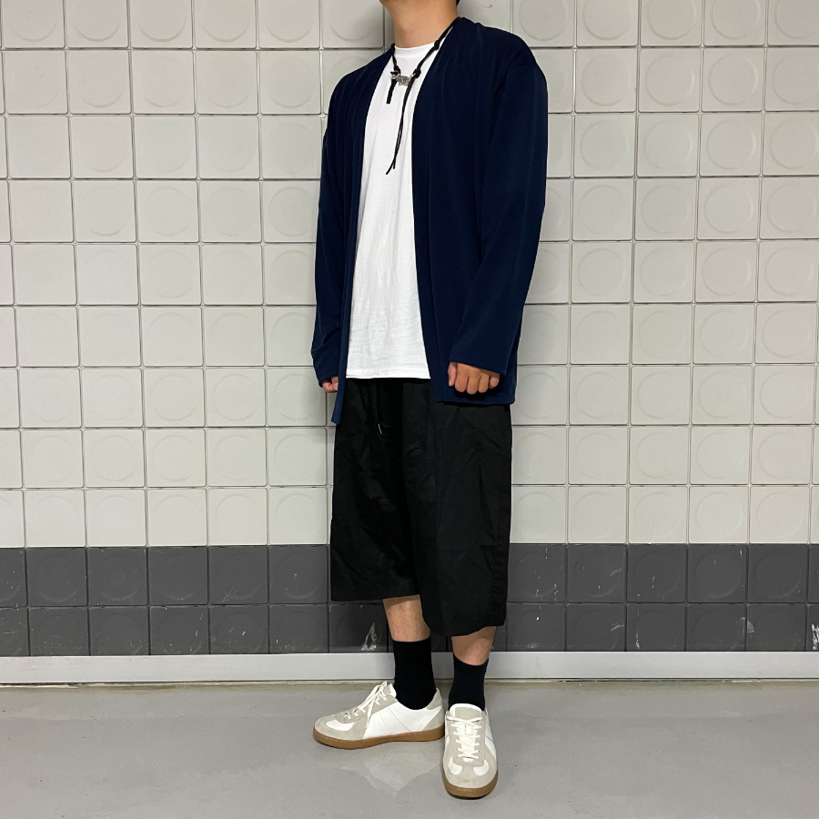 Linen Yukata-Style Summer Long Cardigan