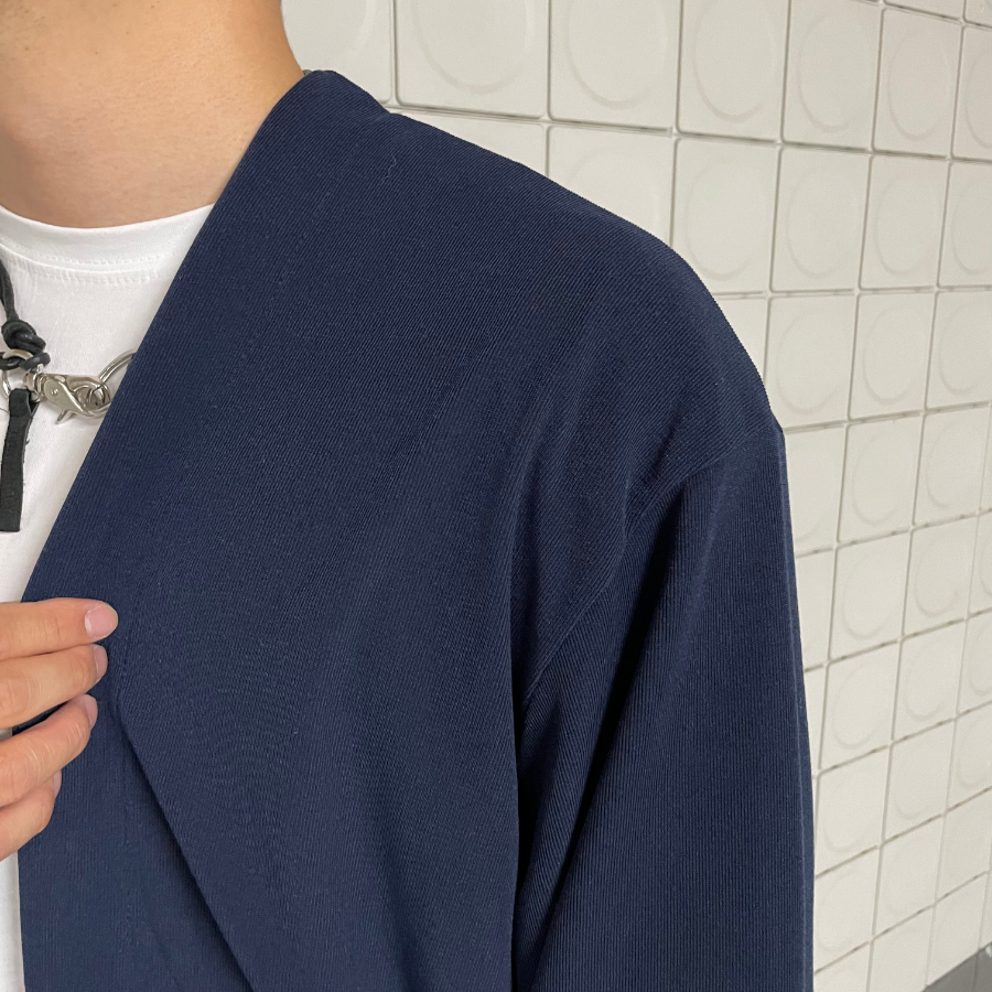 Linen Yukata-Style Summer Long Cardigan