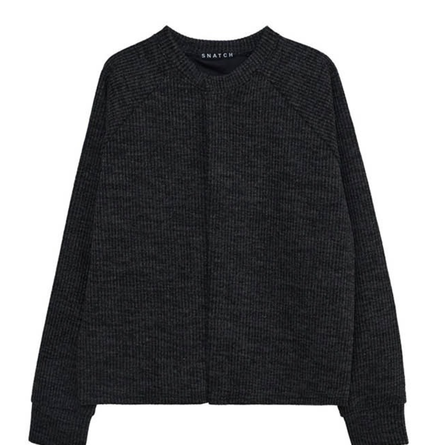 Washer-Friendly Ribbed Knit Crop Cardigan