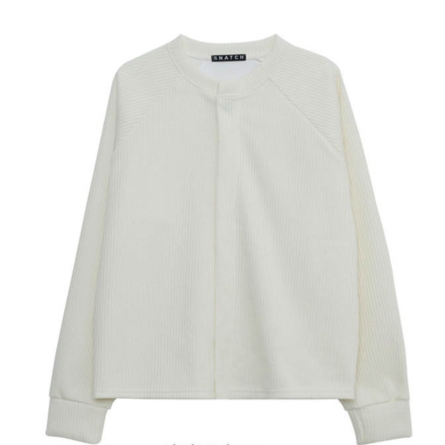 Washer-Friendly Ribbed Knit Crop Cardigan