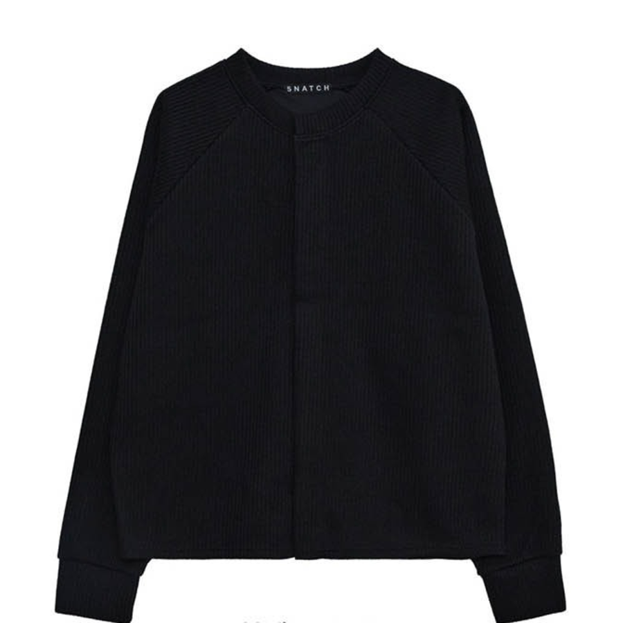 Washer-Friendly Ribbed Knit Crop Cardigan