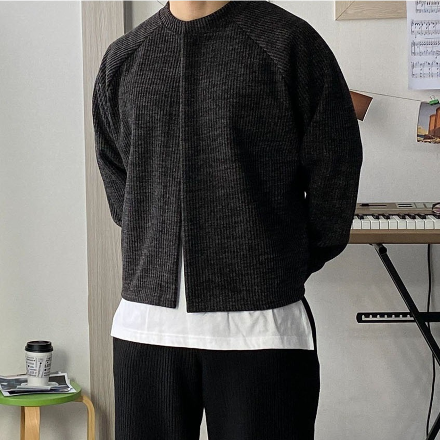 Washer-Friendly Ribbed Knit Crop Cardigan