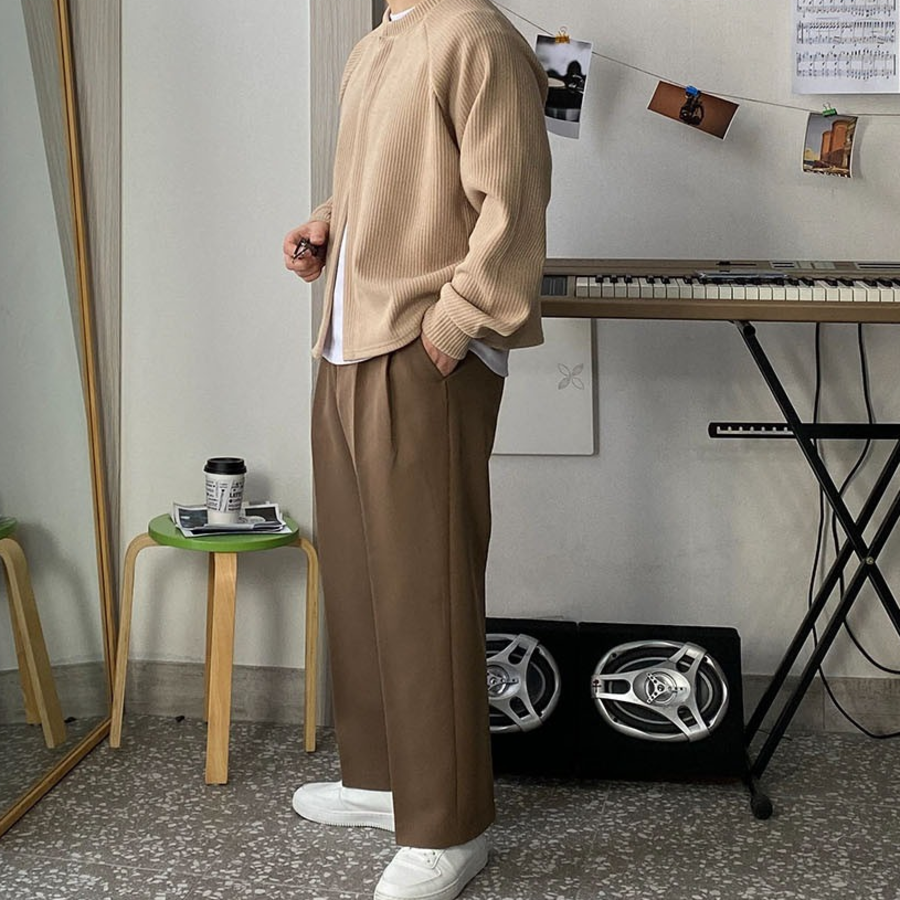 Washer-Friendly Ribbed Knit Crop Cardigan