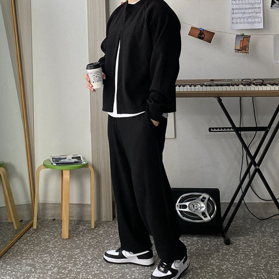 Washer-Friendly Ribbed Knit Crop Cardigan