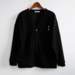 Men's Plus-Size Ribbed Embroidered Mid-Season Cardigan