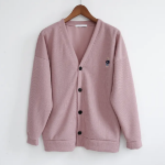 Men's Plus-Size Ribbed Embroidered Mid-Season Cardigan