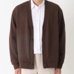 James V-Neck Plain Knit Cardigan (Plus Size)