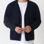 James V-Neck Plain Knit Cardigan (Plus Size)