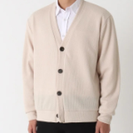 James V-Neck Plain Knit Cardigan (Plus Size)