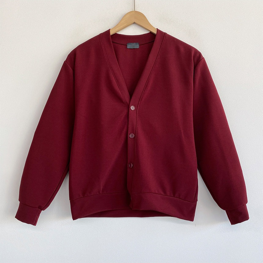 V-Neck Oversized Plain Cardigan (Mid-Season Bestseller)