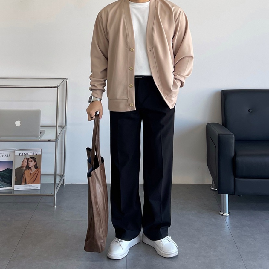 V-Neck Oversized Plain Cardigan (Mid-Season Bestseller)