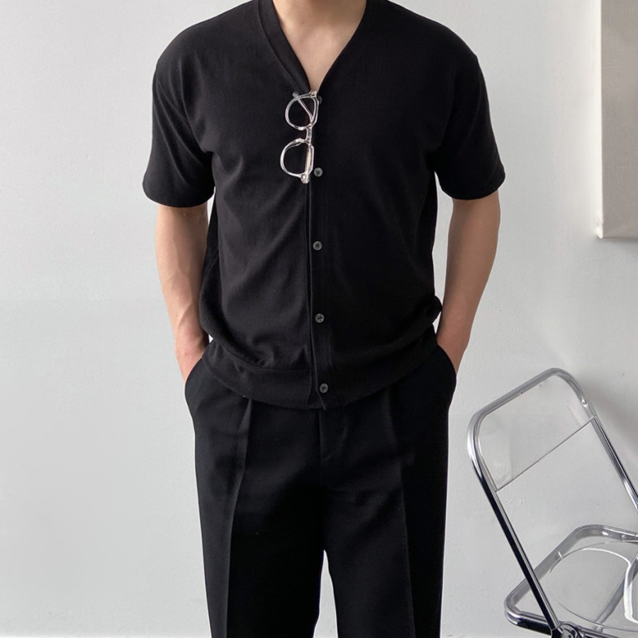 Muscle Fit Short-Sleeve Cardigan