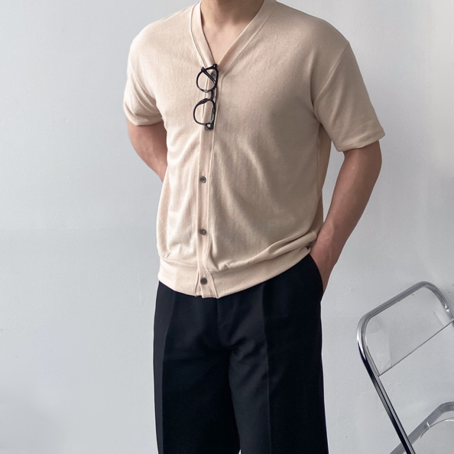 Muscle Fit Short-Sleeve Cardigan