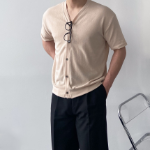 Свободный размер-Бежевый-Кардиганы