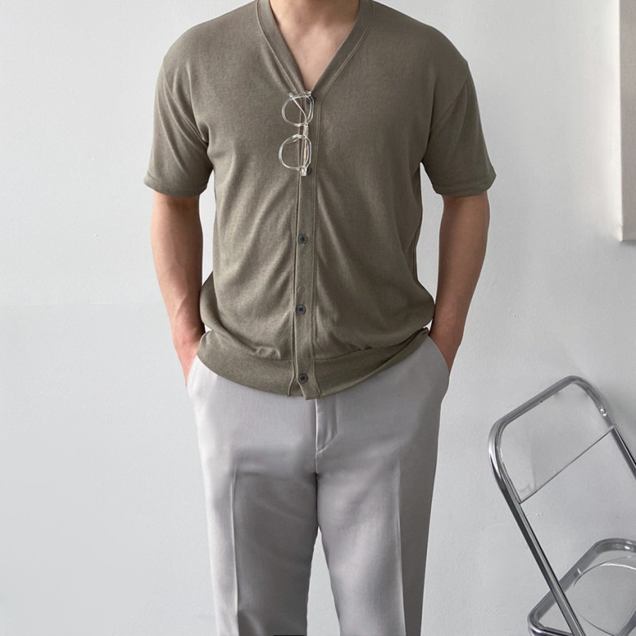 Muscle Fit Short-Sleeve Cardigan