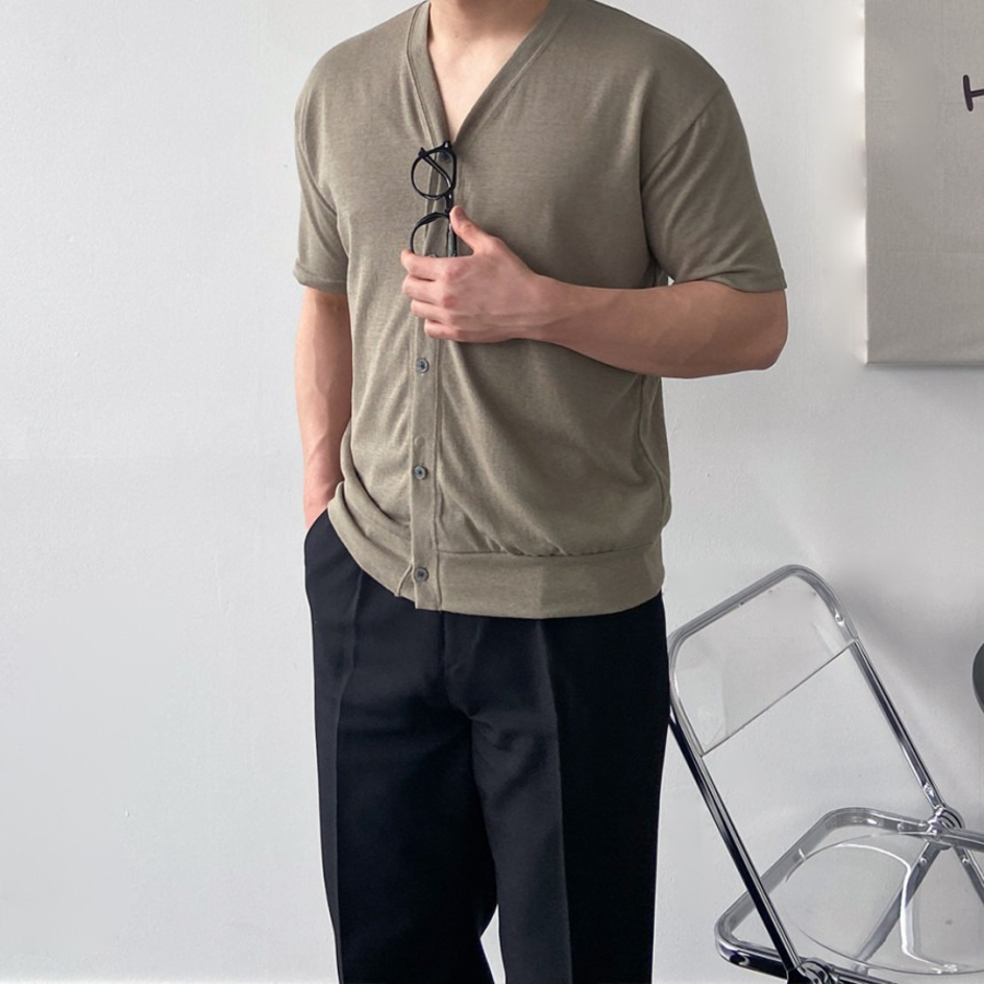 Muscle Fit Short-Sleeve Cardigan