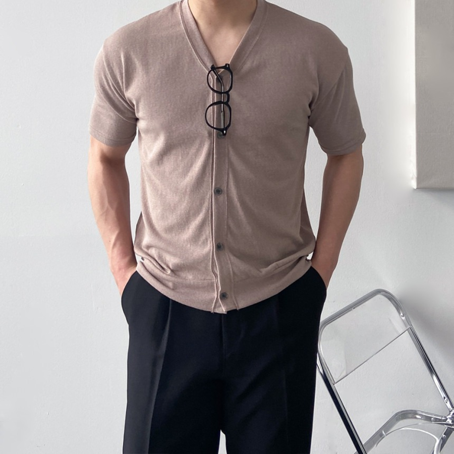 Muscle Fit Short-Sleeve Cardigan