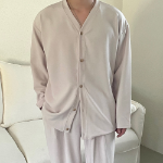 Свободный размер-Бежевый-Кардиганы