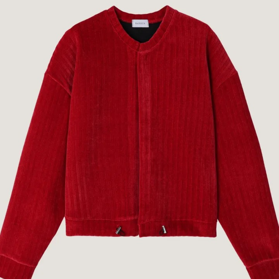 Lou Velour Crop String Cardigan