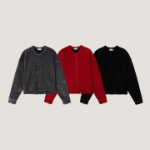 Lou Velour Crop String Cardigan