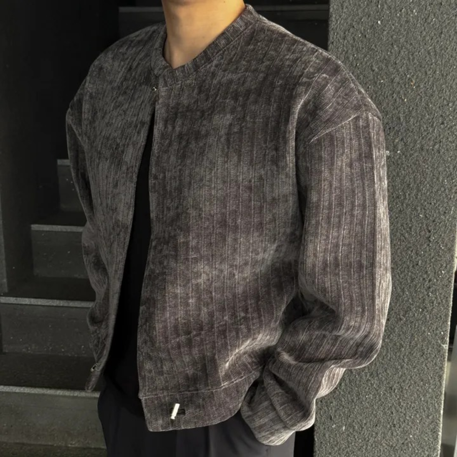 Lou Velour Crop String Cardigan