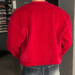 Lou Velour Crop String Cardigan