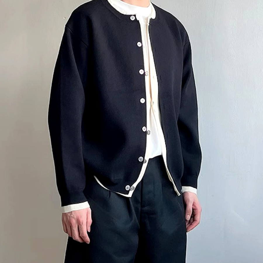 Premium Cotton Double Layered Knit Cardigan