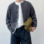 Свободный размер-Серый-Кардиганы