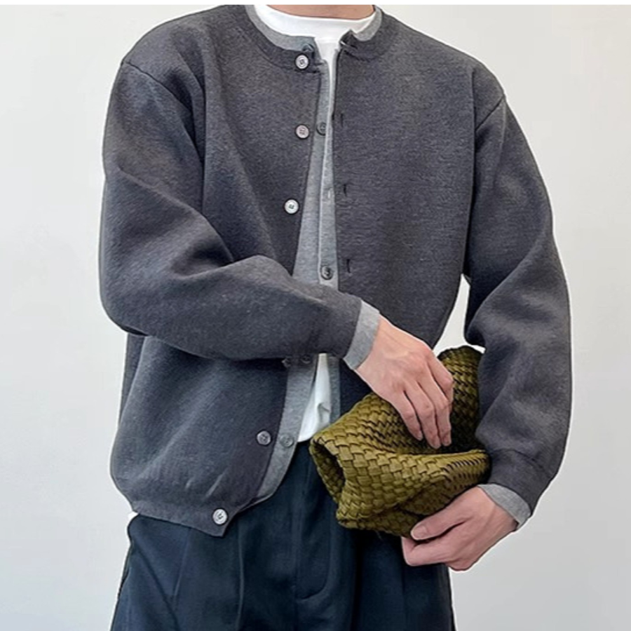 Premium Cotton Double Layered Knit Cardigan