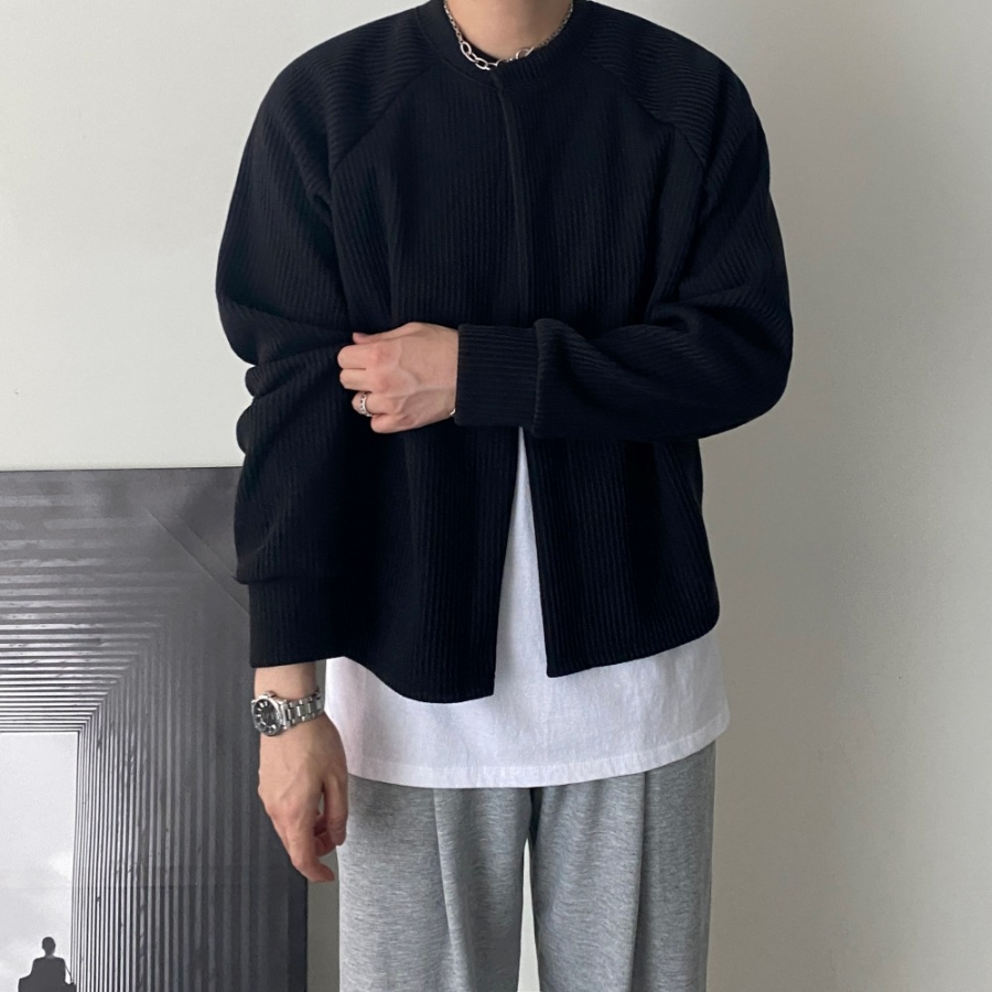 Drop Shoulder Oversized Minimal Cardigan