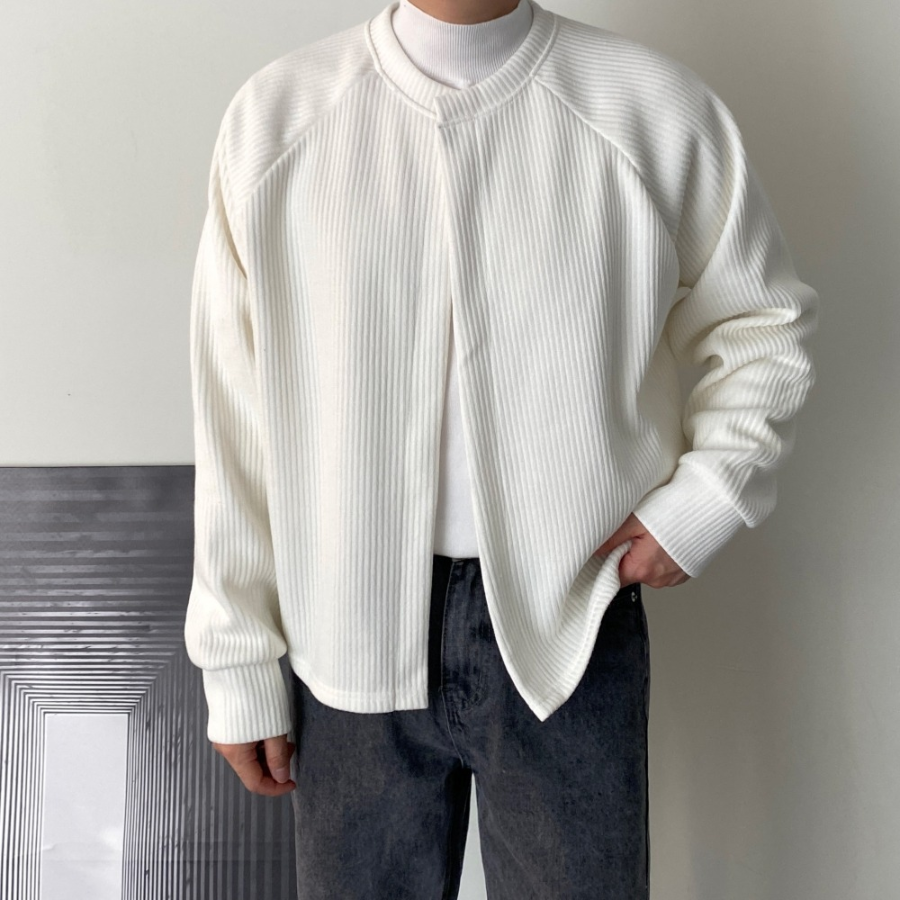 Drop Shoulder Oversized Minimal Cardigan