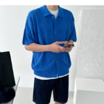 Crazy Diamond Collar Knit Short-Sleeve Cardigan