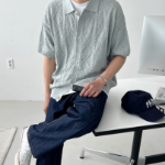 Crazy Diamond Collar Knit Short-Sleeve Cardigan