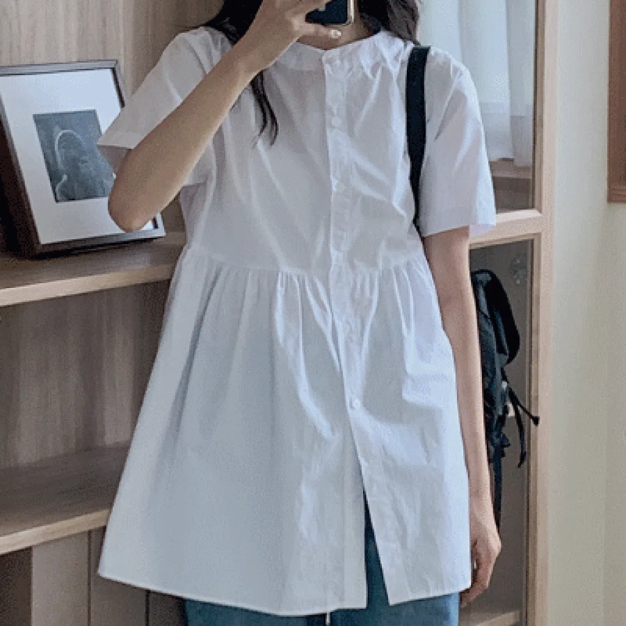 Мини-платье с эффектом многослойности и съёмной блузкой