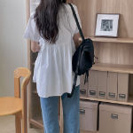 Мини-платье с эффектом многослойности и съёмной блузкой