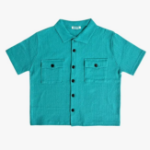 Odd Two-Pocket Linen Short-Sleeve Cardigan