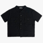 Odd Two-Pocket Linen Short-Sleeve Cardigan