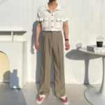 Odd Two-Pocket Linen Short-Sleeve Cardigan