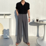 Odd Two-Pocket Linen Short-Sleeve Cardigan