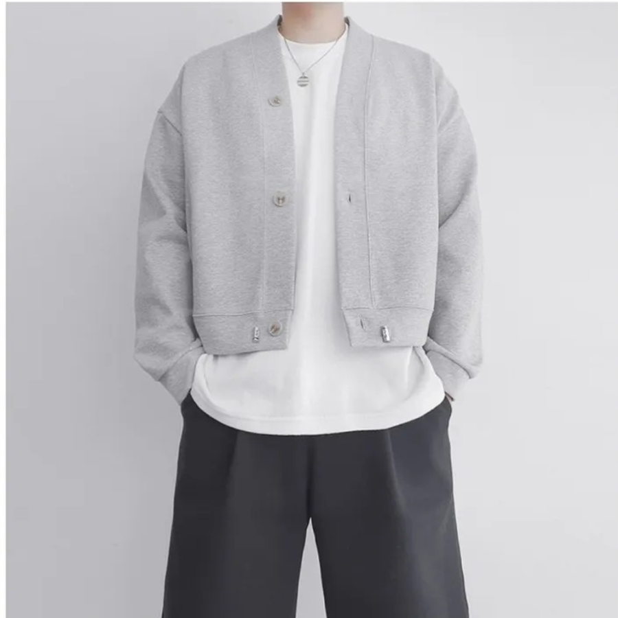 Formal Crop Short Cardigan with String